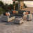 5-Person Outdoor Sectional Sofa Set With All-Weather HDPE Rattan, Cushions, And Wide Armrests-1007000676