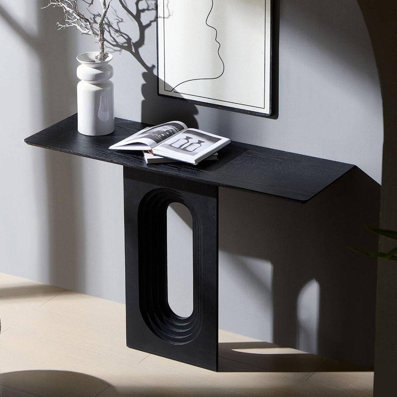 47.24" MDF Console Table, Black