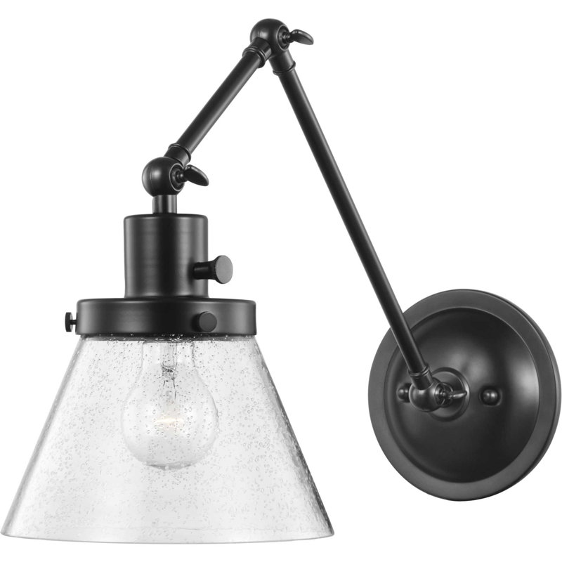 Lampe murale avec bras pivotant 1 lumière Oakpark, Noir