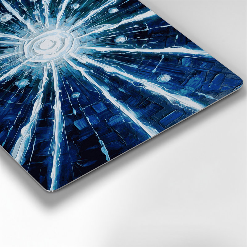 Art mural bleu Sci Fi Energy, H 96 po x l 120 po x P 0,05 po