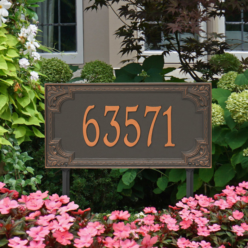 Plaque d'adresse sur 1 ligne Signature Series, Cuivre, Oui, Cuivre forgé