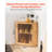 Corner Bread Box for Kitchen Counter Double Layer Bamboo Storage Container -1910003626