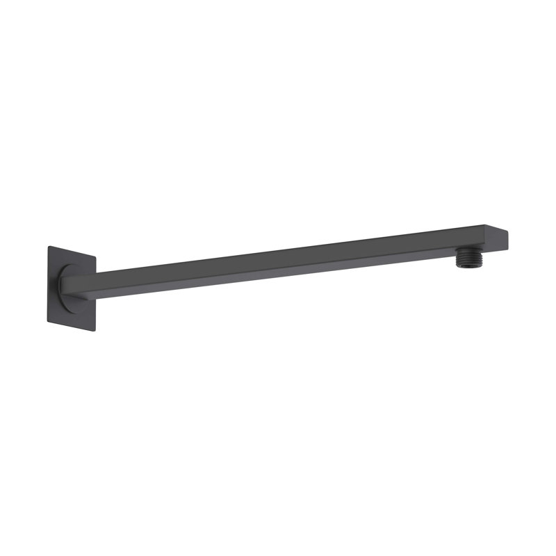 Cube 16" Wall Mounted Shower Arm, Matte Black