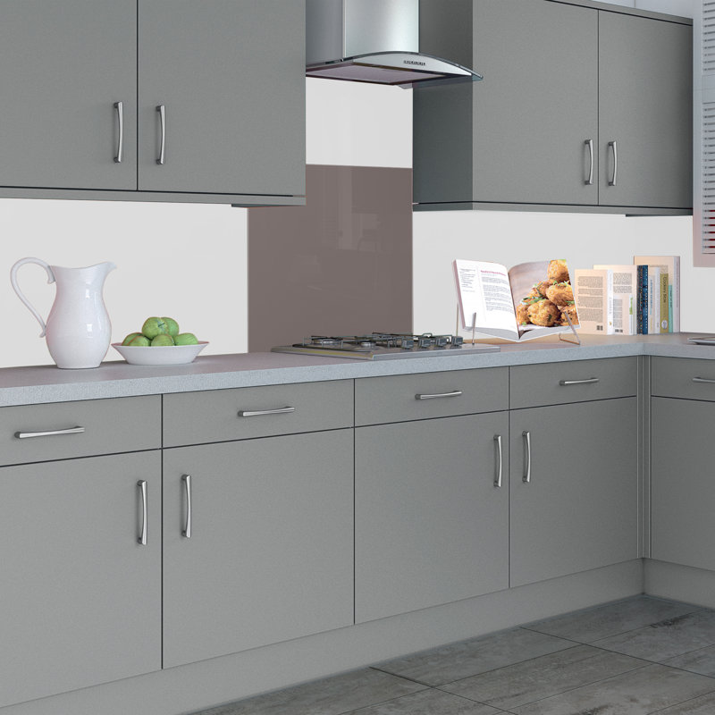 60cm W x 75cm L Glass Peel and Stick Panel, Gray