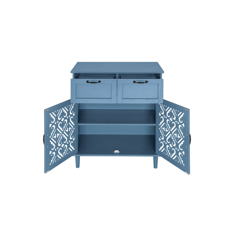 Armoire de rangement moderne à 2 portes et 2 tiroirs pour chambre à coucher, salon ou bureau