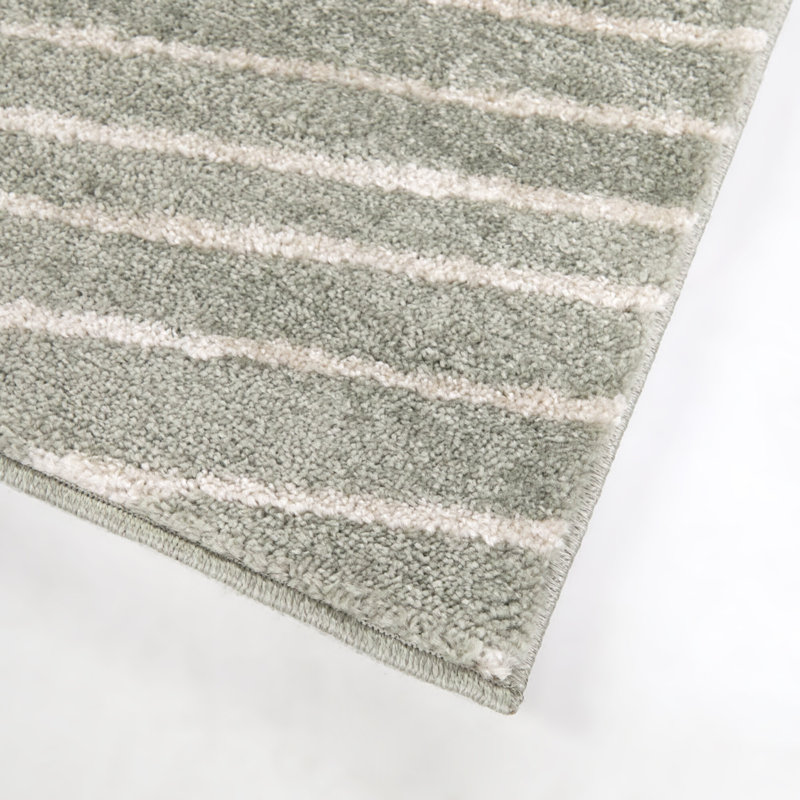 Barta Grey Modern Striped Area Rug, Rectangle 7'10" x 10'