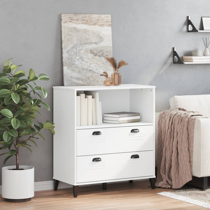 Aurther 90cm H x 80cm W Bookcase, White