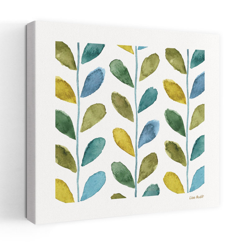 Contemporary My Greenhouse Geo I with Abstract Blue Art, H 32 po x l 32 po