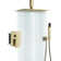 10" Ceiling Mounted Pressure Balancing Dual Shower Head Rain Shower System with Rough-in Valve and Trim Kit