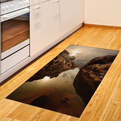 Sunrise Nature High Density Long Fiber Poly Threads Decorative Area Rug Carpet