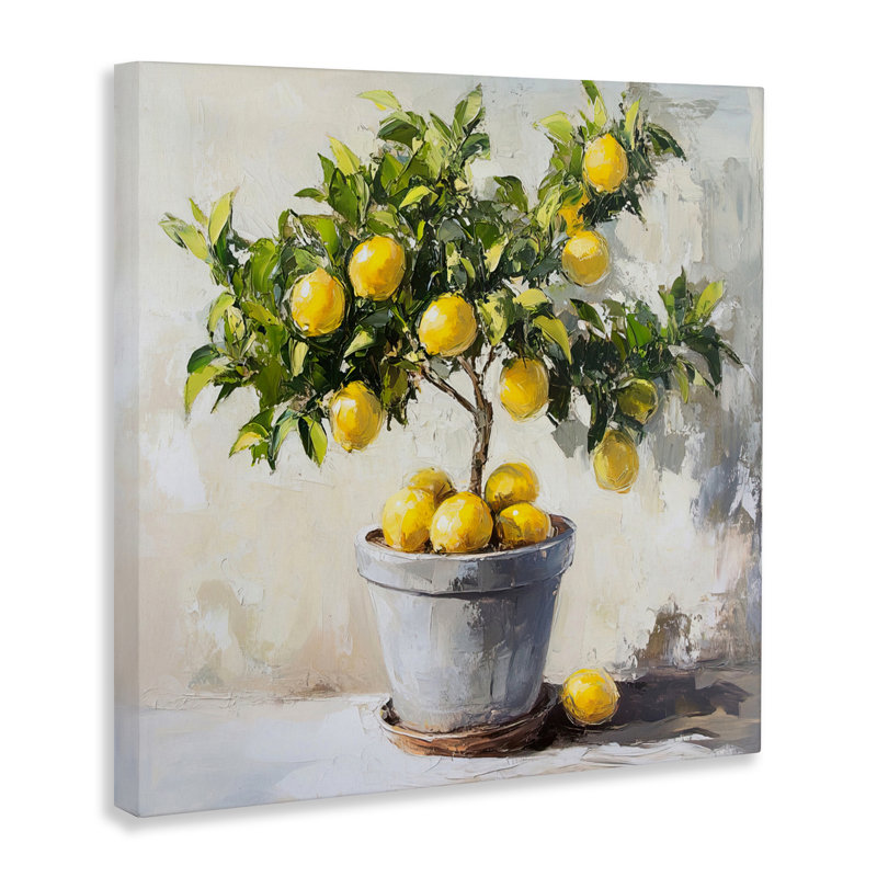 Toile de citronnier tombant, design par Tina LeCour, H 24 po x l 24 po