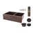 33" Hammered Copper Kitchen Apron 60/40 Double Basin Sink with Matching Drains, and Accessories