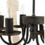 Lustre - luminaire suspendu en bois 6 lumières, chaîne réglable