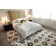 Rumi Ikat Hand-Knotted Silk Sunburst/Gray/Black Area Rug