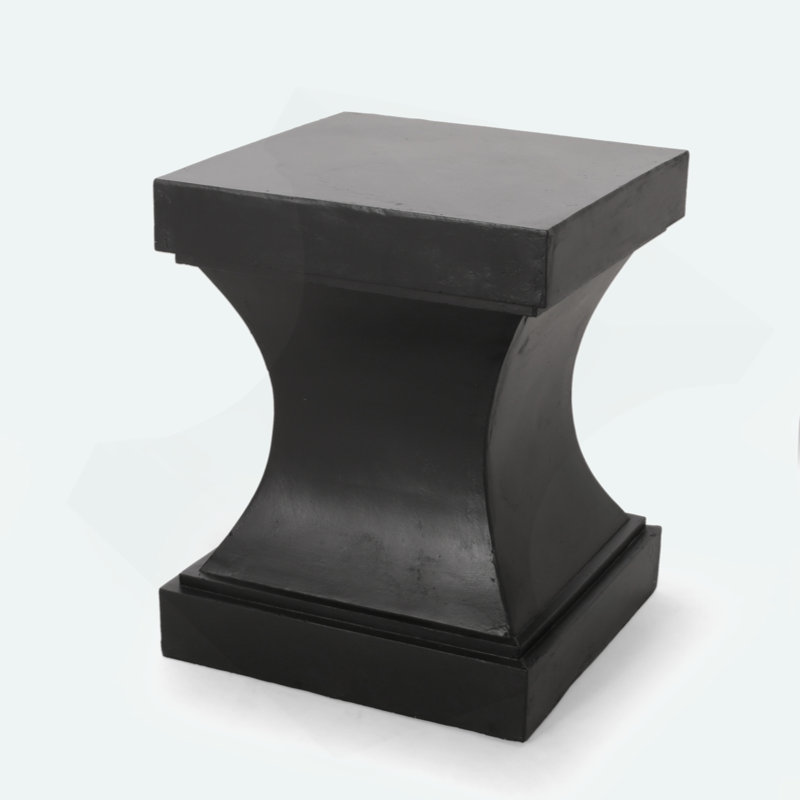 Charming Versatile Lightweight Concrete Side Table For All Settings, Black