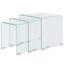 Shauny Glass Top Sled Nesting Tables
