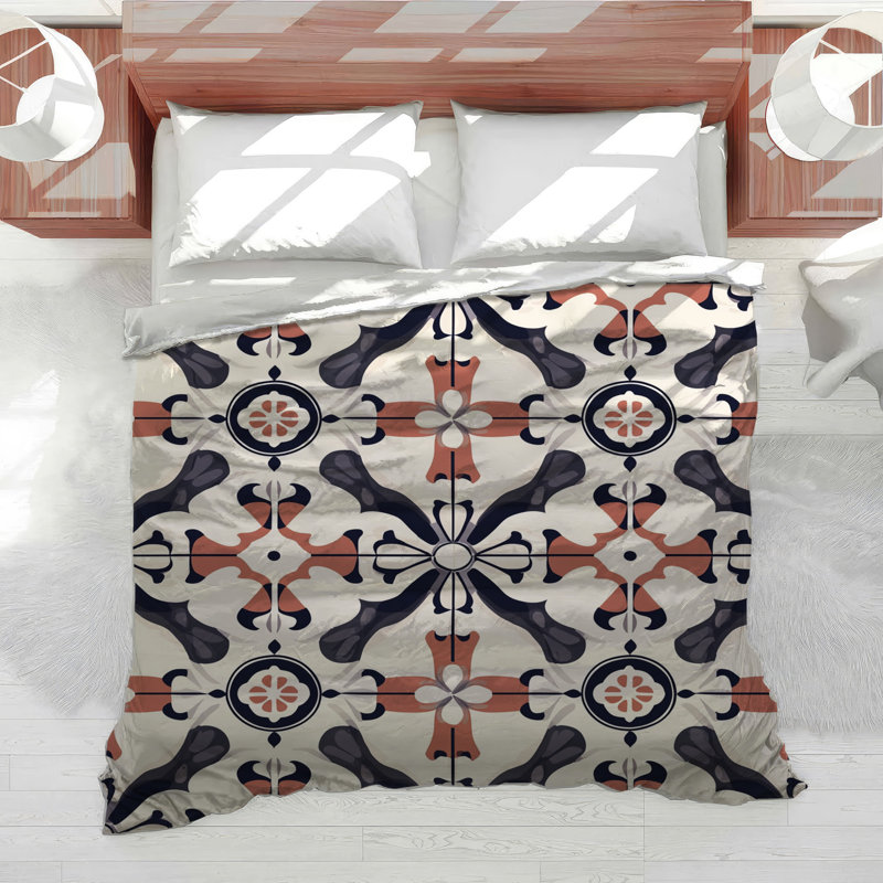 Housse de couette Ornate Tile Bedding Ornament, Housse de couette pour lit simple