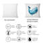 Coussin Blue Sperm Whale On White I - Imprimé nautique et côtier-18694846