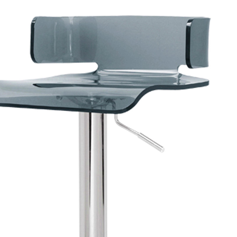 Tabouret pivotant chromé, Gris