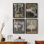 «Vintage Portrait Print», impression encadrée, ensemble de 4