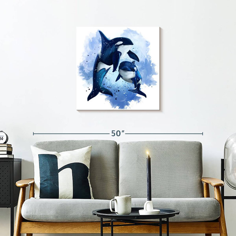 Crowle Orcas, 24" H x 24" W