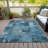 Machine Washable Indoor/Outdoor Xhevrie Blue Rug-111928088
