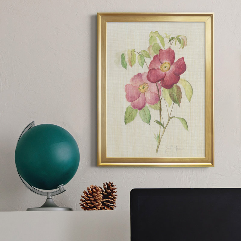 «Dusty Rose II», peinture sur toile encadrée, Or, H 22,5 po x l 30,5 po x P 1,5 po