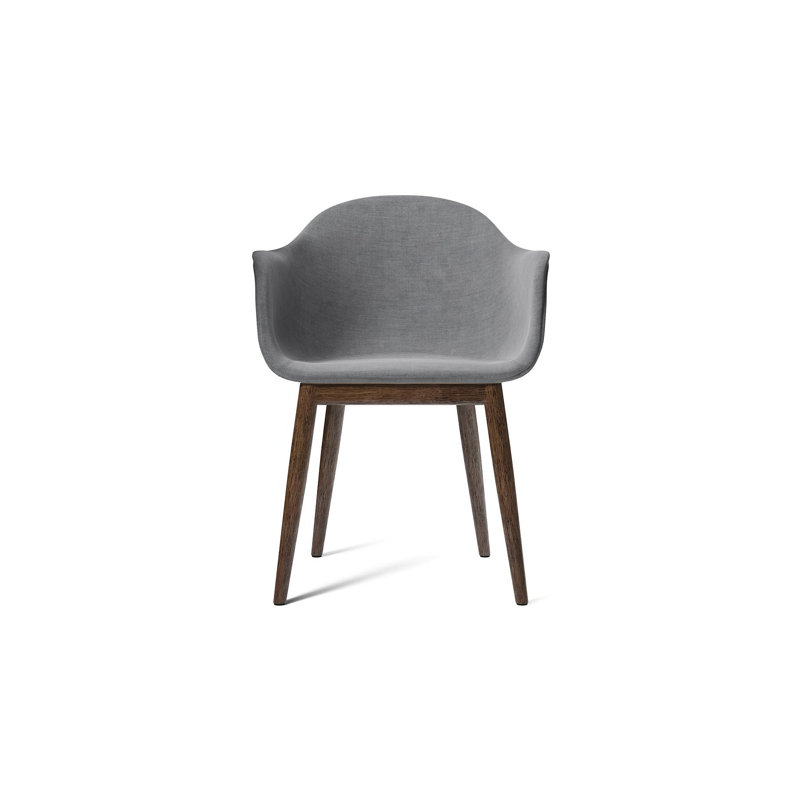 Harbour Upholstered Arm Chair, Dark Stained Oak, Fiord 2 961 Wool