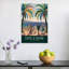 Art Deco Riviera Classic Elegant Retro Palm Tree Coastal Ocean Wall Art Print 1 Piece Wrapped Canvas Wall Art-1077137770