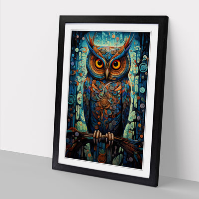 Owl Futurism 1 Piece Single Picture Frame Wall Art