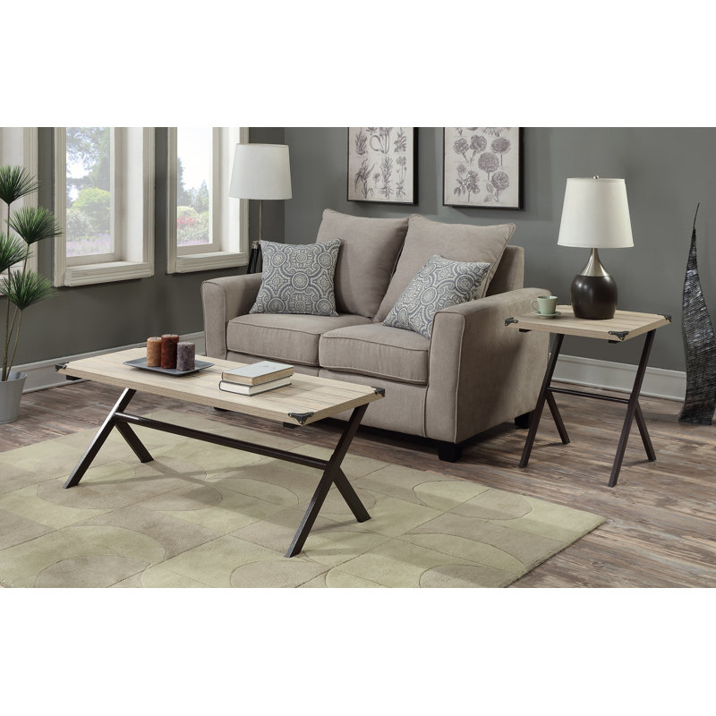 Longino End Table, Weathered White