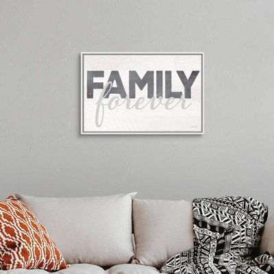 Reproduction d’art textuel sur toile, "Family Forever" par Marla Rae