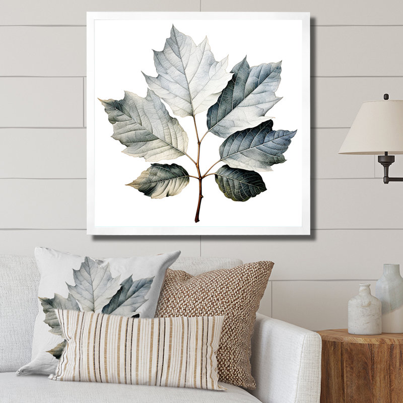 Laisser la silhouette en argent III, Cadre simple blanc, H 16 po x l 16 po x P 1 po