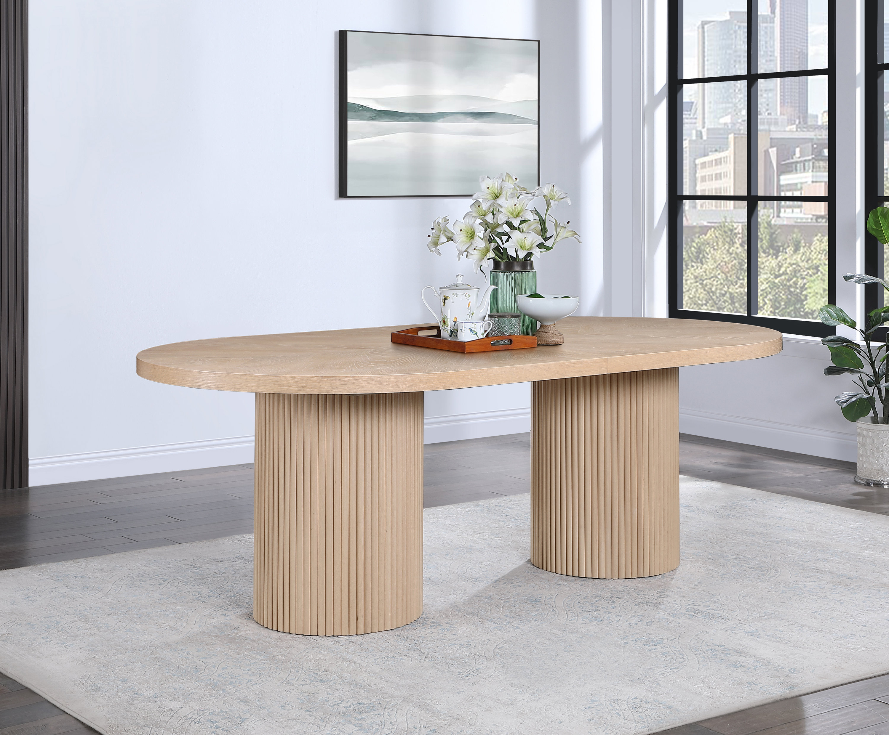 See deals & similar results for Ivona Oak Dining Table - Modern 
