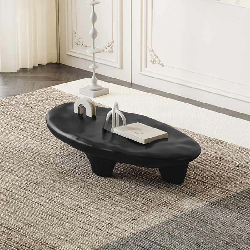 Simple modern black shaped coffee table