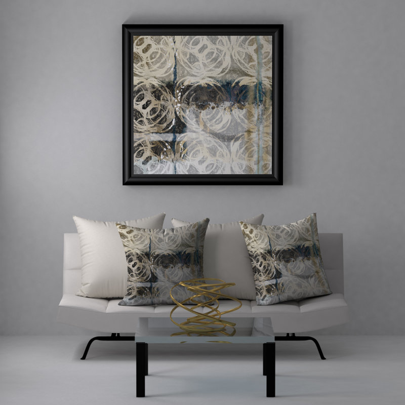 Abstract Reversible Throw Pillow, 18" x 18"