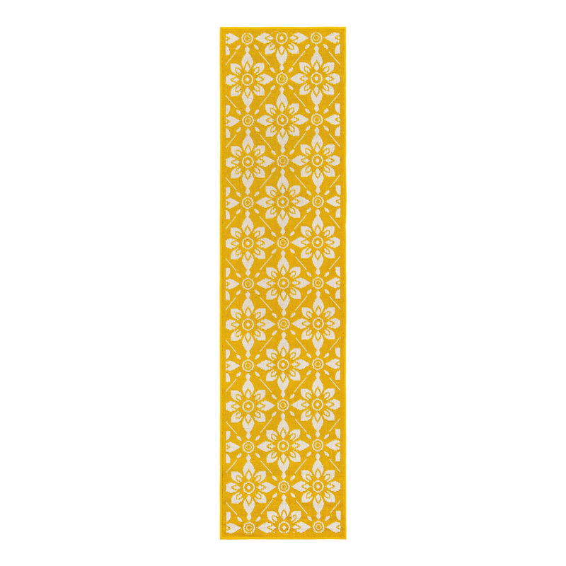 Outdoor Trellis Floral Indoor / Outdoor Rug, Runner 2' x 8'