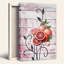 Art mural sur toile en bois rose patiné-133213768