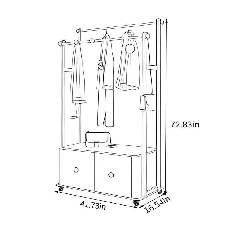 Portemanteau élégant avec teinture à l'huile