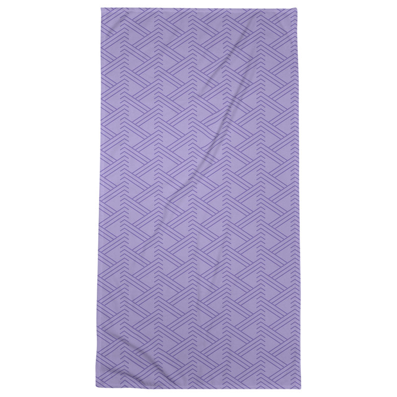 Serviette de bain zigzag classique, Mauve clair