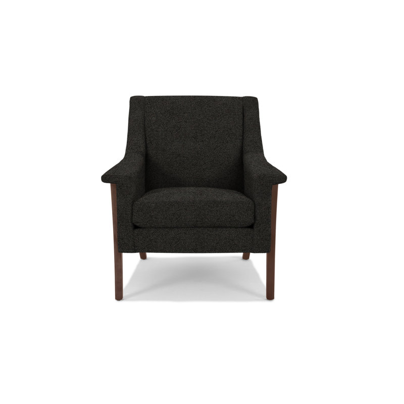 Fauteuil Arlo, Noyers, Polyester ours noir