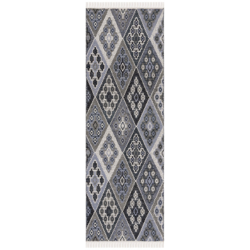 Tapis en laine tissé à plat Alsa, Tapis de couloir 2 pi 3 po x 7 pi