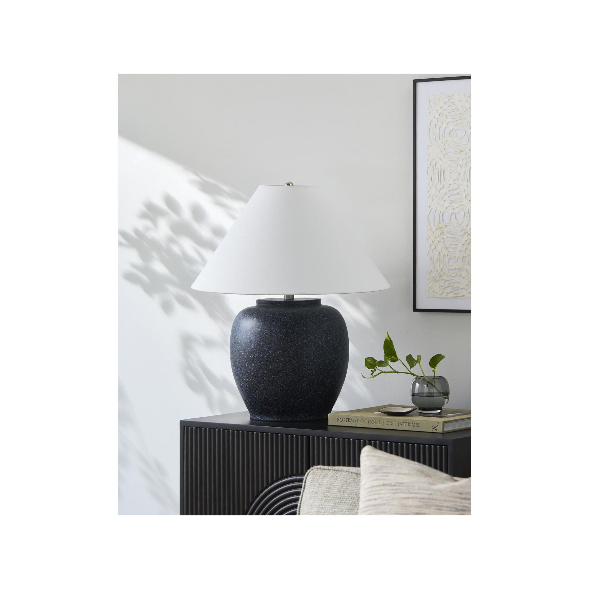 Concrete Table Lamp, Blue, White