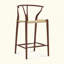 Chaise de salle à manger en corde de papier tissée à la main, tabouret de bar - bois de frêne massif, teinture à base d'huile écologique et revêtement non toxique résistant au feu-1563040951