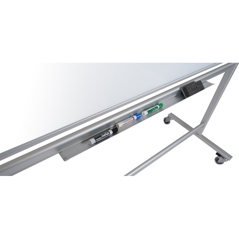 Inbox Zero Yes Glass Aluminium Glass Board, 72" x 63"