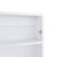 Armoire de salle de bain et de cuisine étroite 25,7 po x l 15,7 po blanche - peu encombrante, 3 tablettes à l'intérieur, porte miroir tendance, installation facile, miroir de construction blanc, tablettes intérieures, exquise