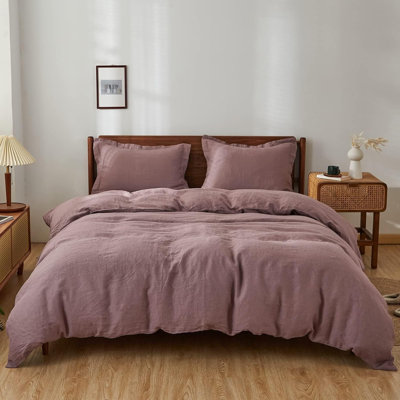Ensemble de housse de couette 100% lin