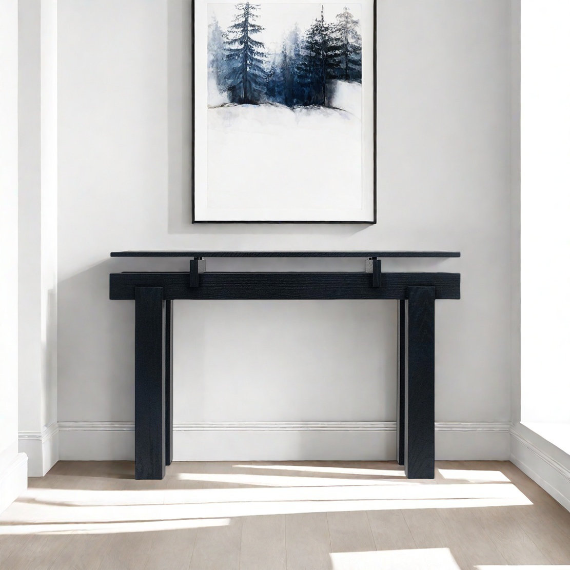 Hokku Designs Retro Minimalist Art Solid Wood Console Table | Wayfair