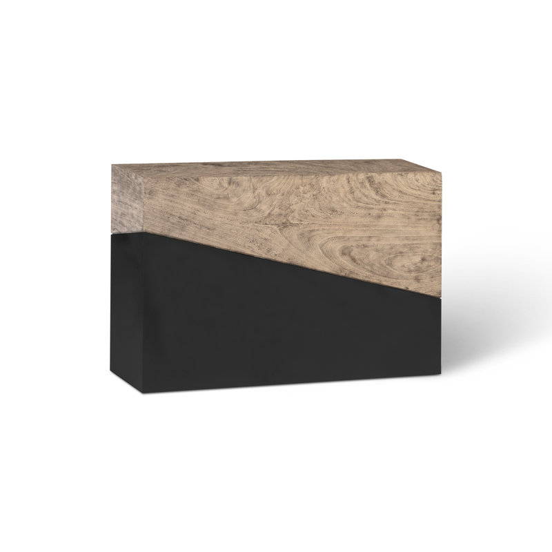Geometry 48" Console Table, Gray Stone