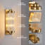 Appliques murales modernes avec appliques de salle de bain en cristal de cristal transparent E12-401213862-401213857